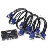 4 Port USB KVM Switch Manual Switcher 1920x1440 with Cables MT-460KL Wide Screen view 2