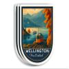 (3Pcs 3X3) Wellington New Zealand Stickers - New Zealand Travel Sticker - Wellington Travel Gift - Tourism Souvenir - Decals for Luggage - Suitcase - Scrapbook - Laptop - Water Bottle view 1