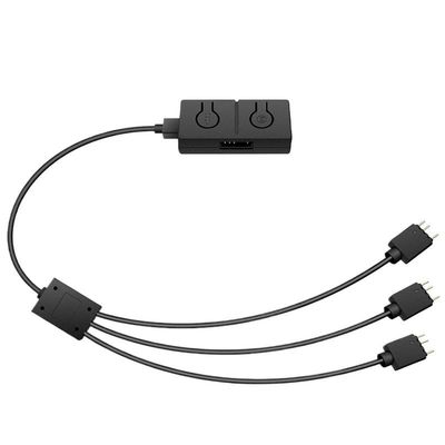 VCALDGFZ Converter 5V 3Pin ARGB to 12V 4 Pin RGB Light Transfer SATA Powered Chassis Fan Converter