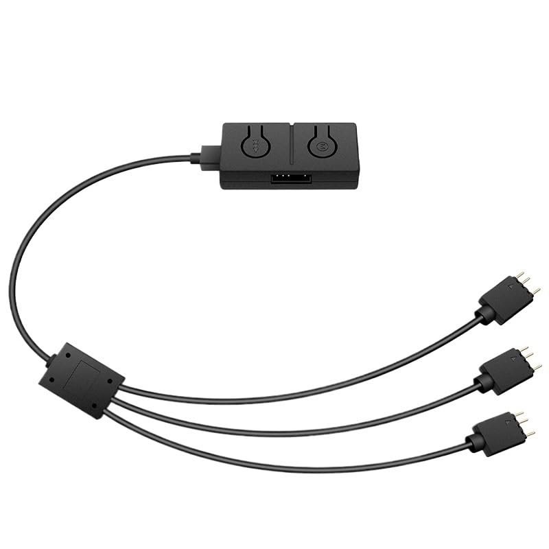 VCALDGFZ Converter 5V 3Pin ARGB to 12V 4 Pin RGB Light Transfer SATA Powered Chassis Fan Converter