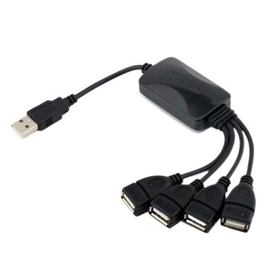 VCALDGFZ 1 Male to 4 Female USB HUB Splitter Extend Cable USB 2.0 Extension Data Cable Power Adapter Socket