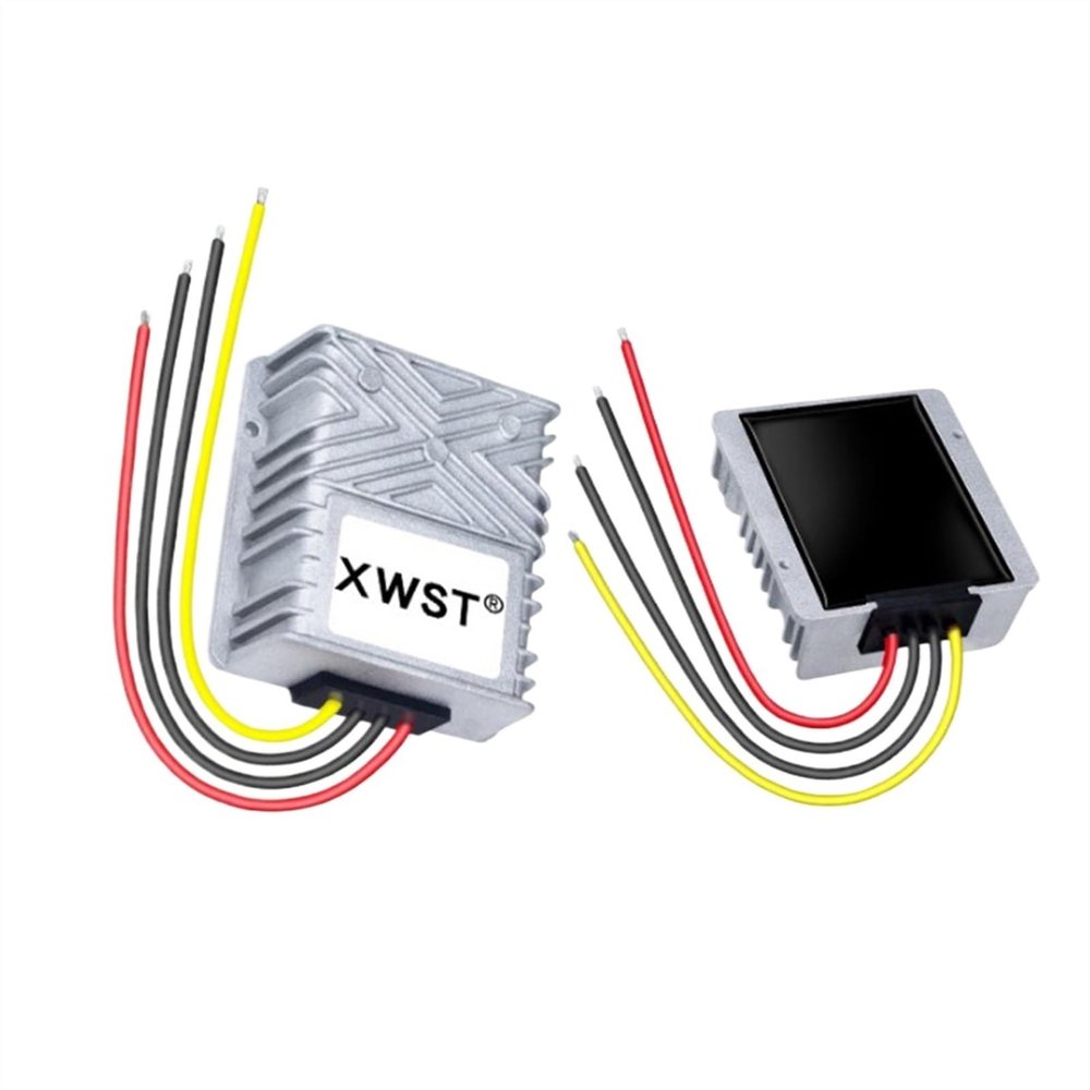 DC DC Voltage Regulator 12V to 15V Step Up Converter 5-15A Boost Solar Inverter Module Waterproof(10A 75 Silver)