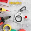 LYNCSEDAR Zip Tie Holder, 8-Pack White & Yellow Cable Tie Holder Reusable, No.5 Flat Carabiner ABS Plastic Outdoor Use Heavy Duty Ziptie Organizer Clip for Electrician Tool Belt Wrap Storage Container view 2