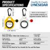LYNCSEDAR Zip Tie Holder, 8-Pack White & Yellow Cable Tie Holder Reusable, No.5 Flat Carabiner ABS Plastic Outdoor Use Heavy Duty Ziptie Organizer Clip for Electrician Tool Belt Wrap Storage Container view 4
