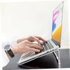 NUOBESTY Foldable Laptop Stand for Desk Portable Metal Notebook Holder Adjustable Height Compact Computer Mount for Office and Home Use view 4