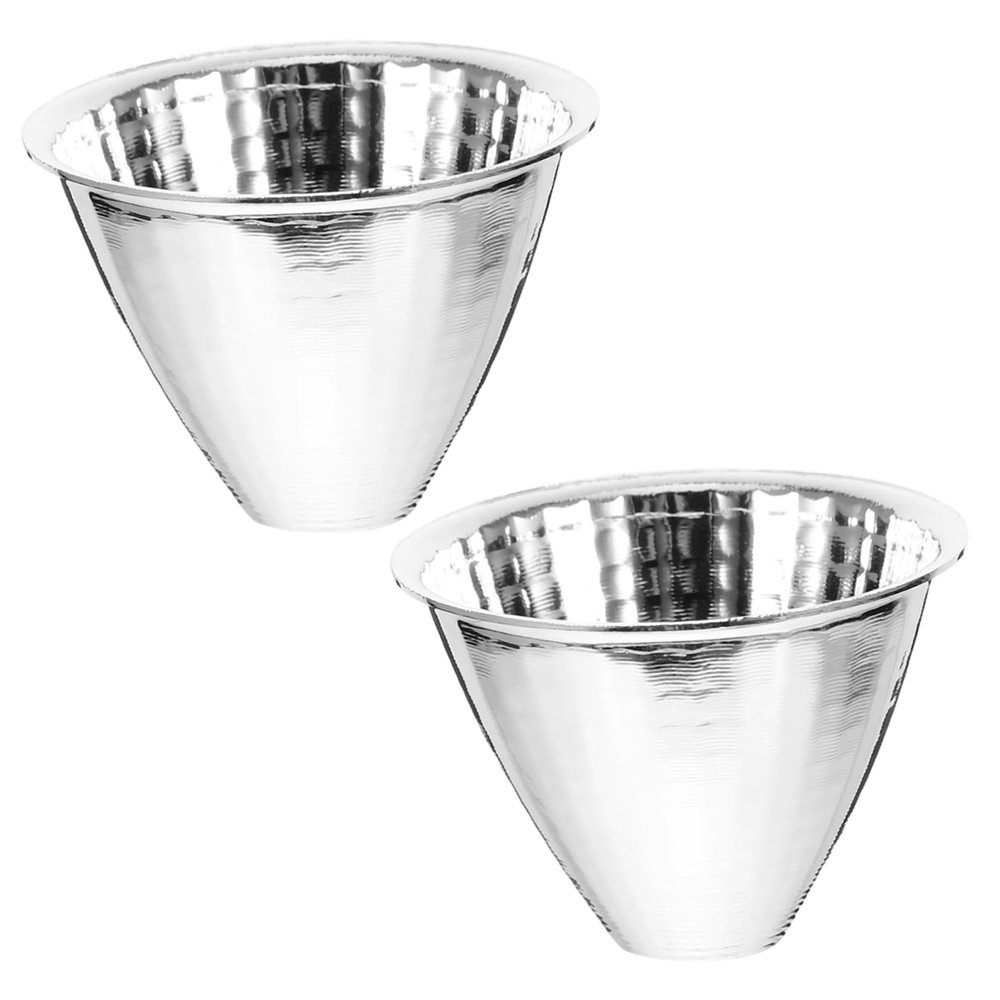 EXHUMKY 2Pcs Flashlight Reflector Cup Portable LED Spotlight Accessory for Even Light Distribution for Indoor Reading and Outdoor Camping Illumination
