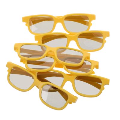 Yardwe 6pcs Portable Glasses for Plastic Frame for Theater and Home Use Interactive Viewing Experience for Family Fun Lightweight Design for Comfortable Entertainment