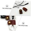 LABRIMP 10PCS Leather Earphone Winder Cable Cord Organizers Clips for Effective Cable Management for Home Office and Travel view 4