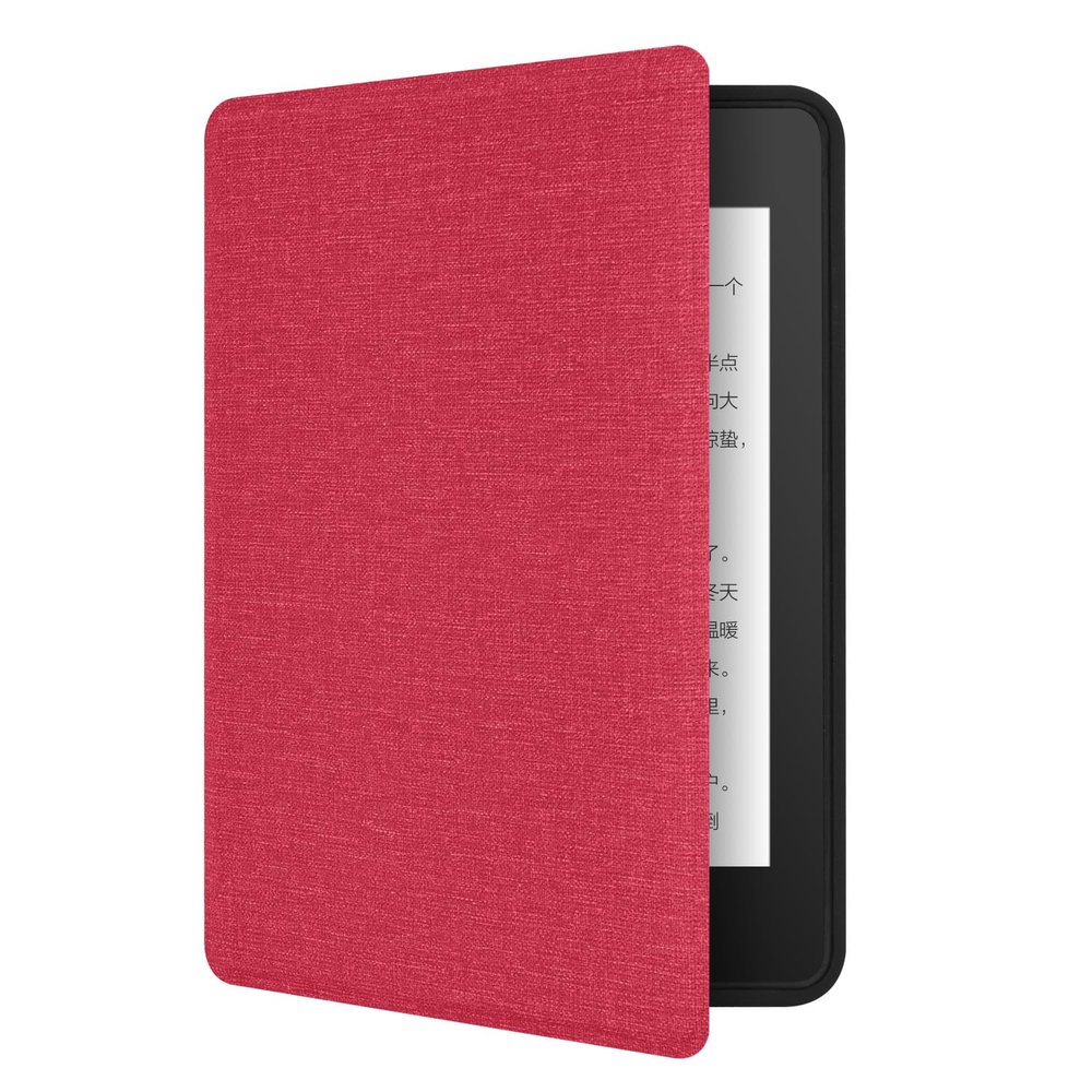 Akacy Fabric Pattern case for New 6.8-inch Kindle Paperwhite(11th gen - 2021 Release) - Lightweight Shell PU Leather case with auto Sleep/Wake for Kindle 11th gen 2021 e-Reader (4)