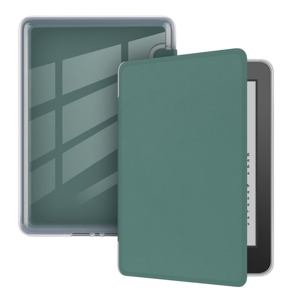 Akacy Transparent Soft case for New 6.8-inch Kindle Paperwhite(11th gen - 2021 Release) - Lightweight Shell PU Leather case with auto Sleep/Wake for Kindle 11th gen 2021 e-Reader (1)