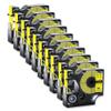10PK Flexible Nylon Labels Compatible with 18490 Black On Yellow 12mm Compatible with Use with 5200 and 3MPL300 Printers view 1