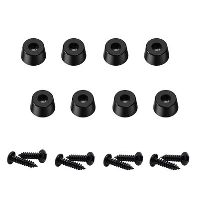 Funayama 8Pcs Speaker Isolation Pad, Rubber Feet Kit for Electronics Guitar Amp Speaker Turntable Cutting Board Feet 0.6" W x 0.3" H Black