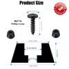 Funayama 8Pcs Speaker Isolation Pad, Rubber Feet Kit for Electronics Guitar Amp Speaker Turntable Cutting Board Feet 0.6" W x 0.3" H Black view 2