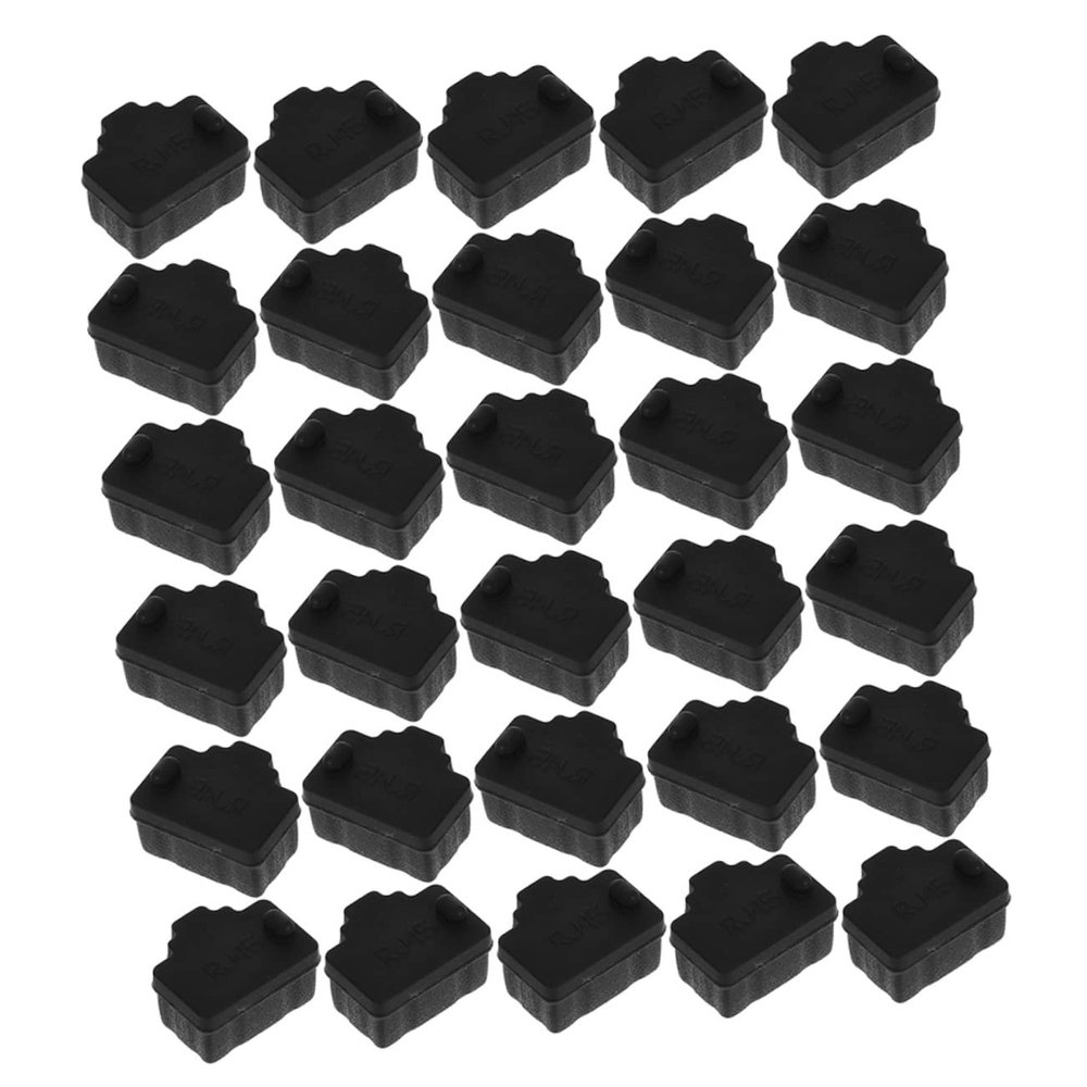 LALAFINA Ethernet Port Protector Plugs 50pcs for PC Router Network Devices Waterproof Easy to Install Compatible Connectors