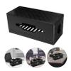 Holibanna Cord Management Box Lid Large Cable Storage Organizer Carbon Fiber Pattern Power Strip Hider for Home and Office Easy to Fold and Clean for Router and Charging Cords view 2