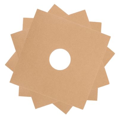 BATHVEVE 4Pcs Record Storage Sleeves Brown Paper Album Protectors Breathable Design with Air Circulation for Collection Organization