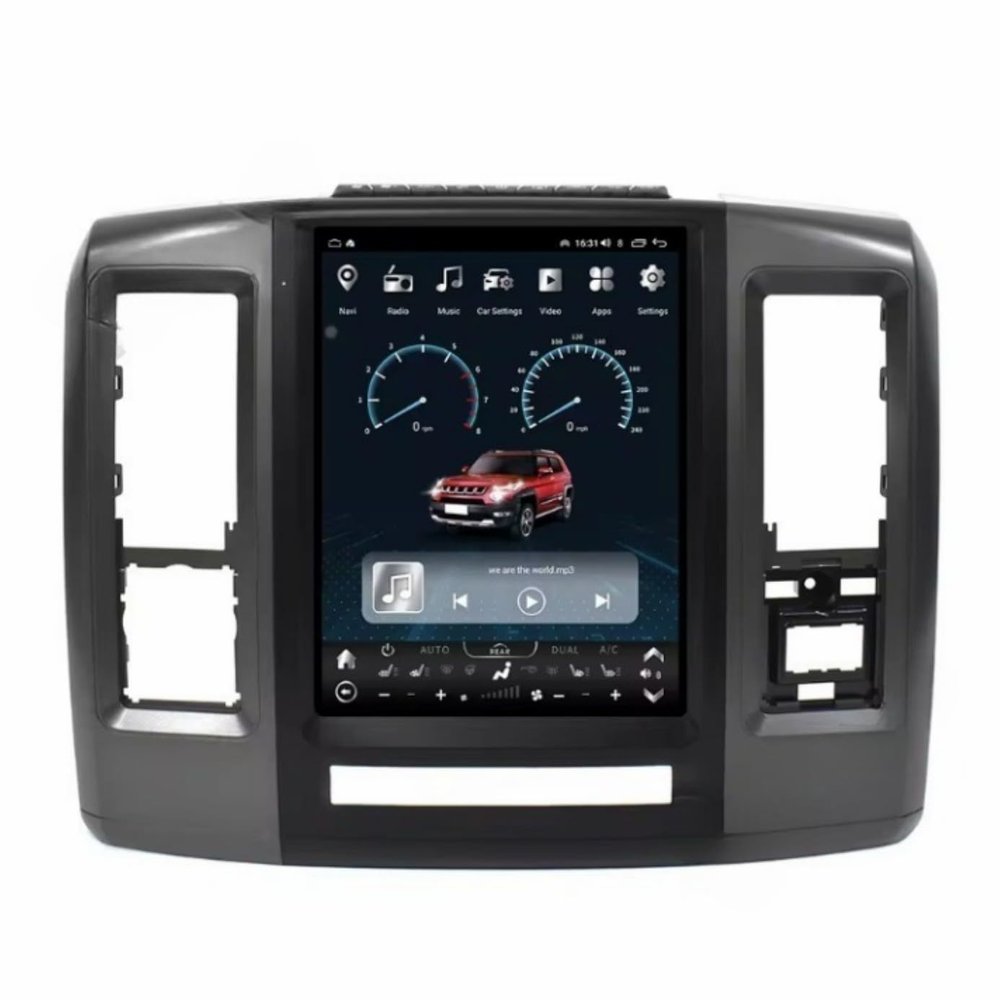 12.1 inch Android 12 Car Radio for Dodge RAM 1500 2500 2009 2010 2011 2012 Truck Stereo Replacement Tesla Style Touch Screen Android Auto GPS Navigation Multimedia Player (Grey,4+64GB)