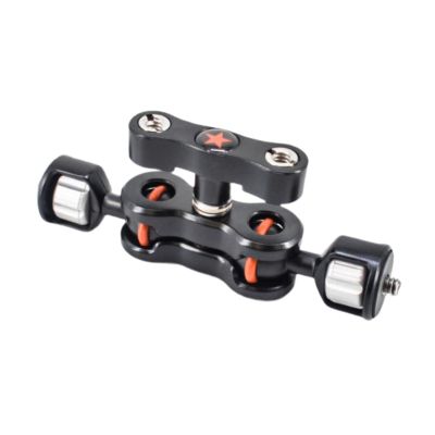 Articulating Arm with Double Ball Head Joint Knob Metal Portable Camera Bracket Extension Arm for Audio Video Equipment