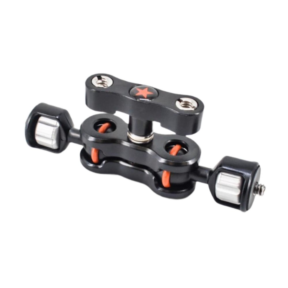 Articulating Arm with Double Ball Head Joint Knob Metal Portable Camera Bracket Extension Arm for Audio Video Equipment