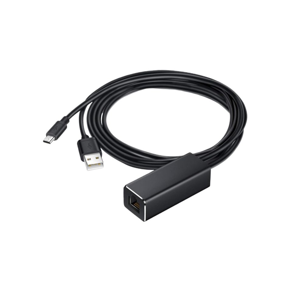 VILLCASE Ethernet Adapter for Tv Micro USB to Mbps Network Card Compatible with Fire Tv Stick Stable Connection for Streaming and Gaming Easy Setup Black