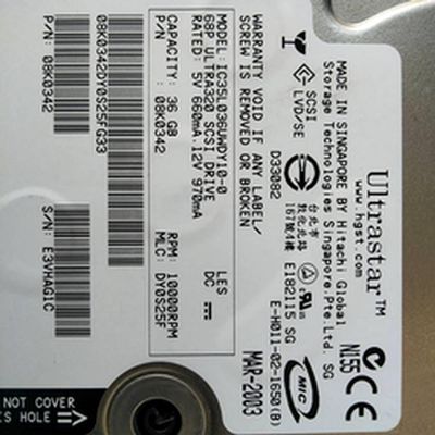 90% HDD for 36GB 3.5 SCSI 2MB 10000RPM for Internal Server IC35L036UWDY10-0 08K0342