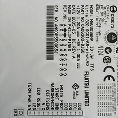 90% HDD for 36GB 3.5 SCSI 8MB 15K for Internal Server MAU3036NP