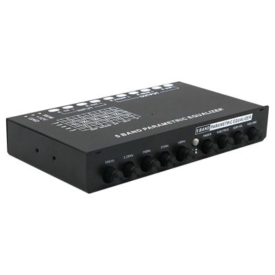 5 Band Equalizer Car Audio Stereo Tone Control with Adjustable Subwoofer Output DSP Chip 12V DC for Boat RV Car