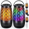 Outdoor Speakers with Flame & RGB Lights, 10W HD Stereo, Bluetooth 5.3 Auto-Pairing, Multi-Sync 100+ Speakers, IPX6 Waterproof, Perfect for Patio, Pool, Party | Gifts for Men & Women (2Pack) view 1