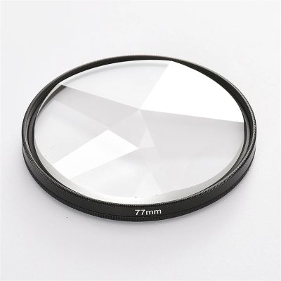 LIUDONGX Camera Lens Filter, Coloured Glass Prism, 77 mm, Kaleidoscope Prism, Variable Motifs, Camera Photography Accessories (with 55 Adpater)