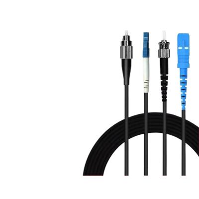 1-500M TPU armored optical patchcord waterproof LC SC FC ST UPC SM single core indoor outdoor fiber optic jumper(30mm 5pcs,SC-SC)