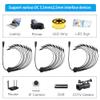 DC Power Splitter Cable 5.5x2.5mm 3-Pack, 1 to 10 Way 18AWG 12V/24V 10A High Current Compatible with CCTV Camera, Security DVR, LCD Monitor, Laptop, Router2.3FT view 3
