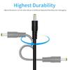 DC Power Splitter Cable 5.5x2.5mm 3-Pack, 1 to 10 Way 18AWG 12V/24V 10A High Current Compatible with CCTV Camera, Security DVR, LCD Monitor, Laptop, Router2.3FT view 4