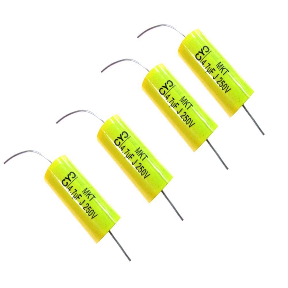 4Pcs 250V 4.7uF Audio Speaker Divider Crossover Non-Polarity Capacitor for Home Theater Sound System