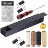 ARSTBETY Complete Book Binding Kits, Bookbinding Supplies with Signature Punch Guide, Scrapbooking Tool, Awl, Wax Thread and Needle (Black) view 1