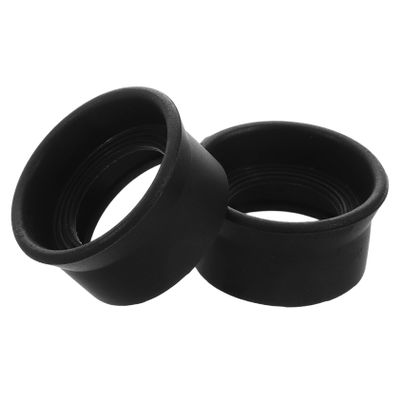 GARIOUANS 2Pcs Rubber Eyepiece Covers for Microscopes Telescopes Binoculars Standard Eye Guards Easy to Install Remove Protection for Optical Devices Black