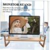 CIYODO Monitor Stand Riser Storage Desktop Height Adjustable Computer Screen Holder for Home Office Wooden Design Suitable for Monitors view 2