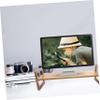 CIYODO Monitor Stand Riser Storage Desktop Height Adjustable Computer Screen Holder for Home Office Wooden Design Suitable for Monitors view 3