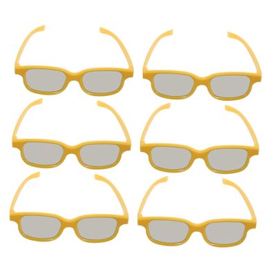 ERINGOGO 6pcs Glasses for Movies Games Lightweight Plastic Theater Eyewear Enhanced Stereo Viewing Experience Suitable Home Use Comfortable