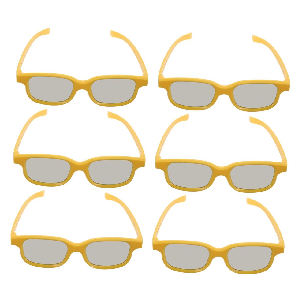 ERINGOGO 6pcs Glasses for Movies Games Lightweight Plastic Theater Eyewear Enhanced Stereo Viewing Experience Suitable Home Use Comfortable