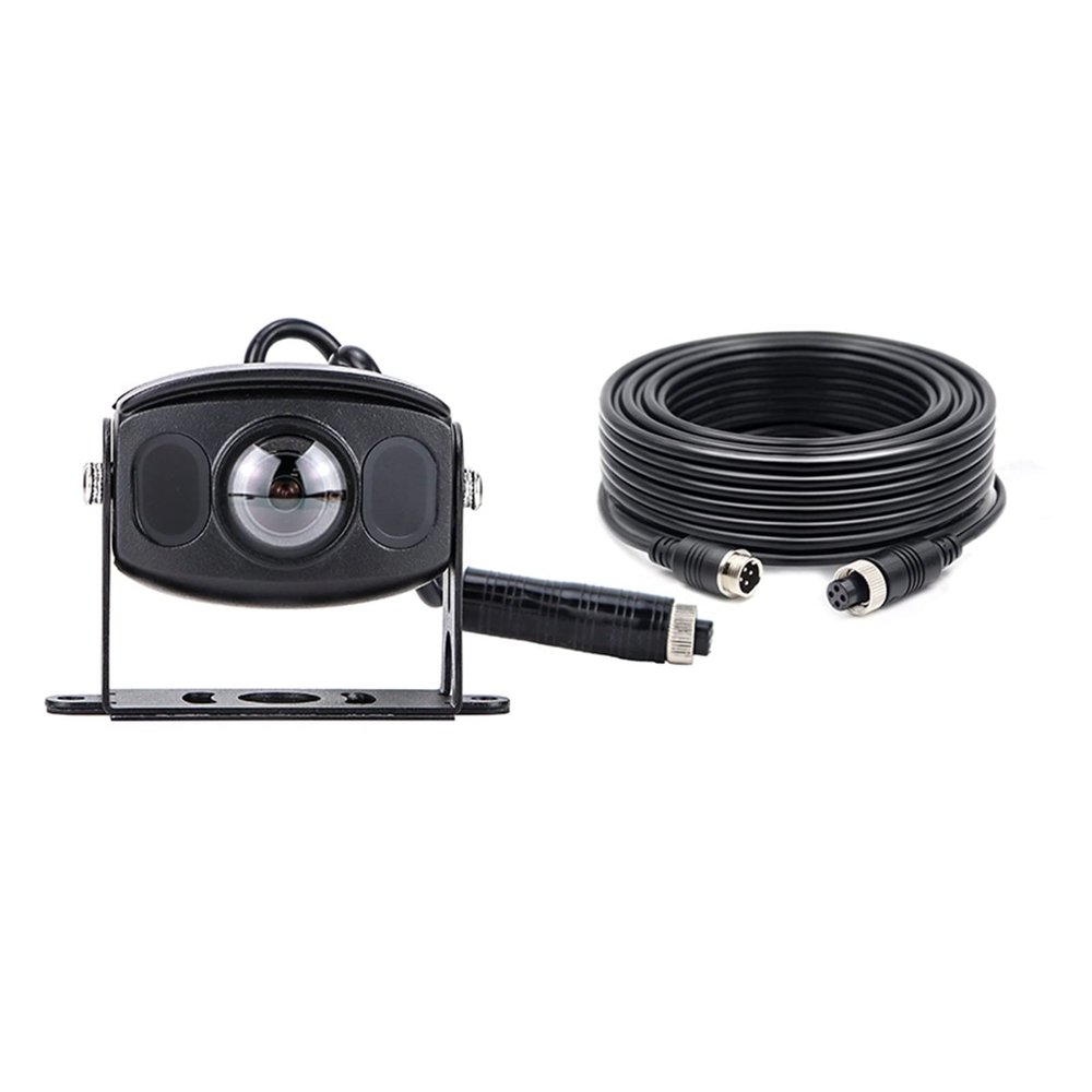 165 AHD 1920 * 1080P Car Rear View Camera Fisheye Lens IR Infrared Night Vision WDR Vehicle Camera Compatible with Bus Truck P786(Add 5M Cable)