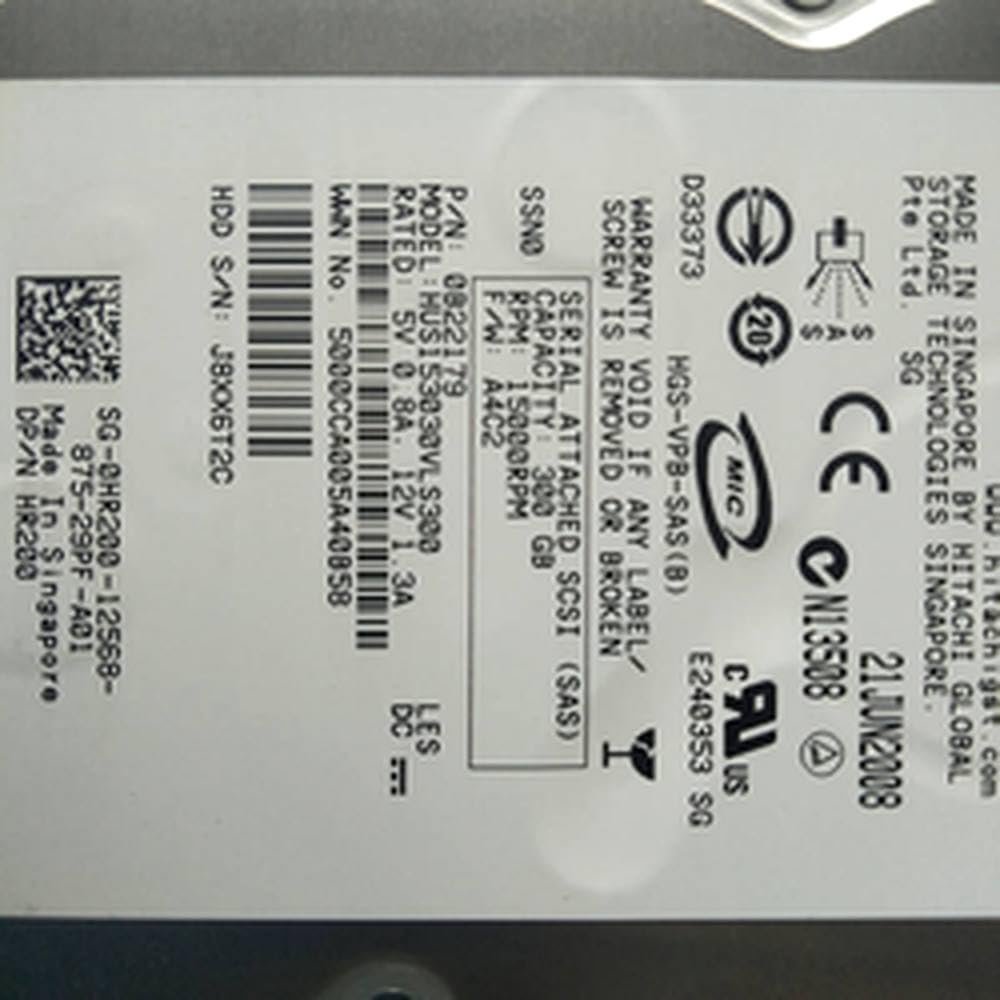90% HDD for 300GB 3.5 SAS 8MB 15000RPM for Internal Server 0HR200 HR200 HUS153030VLS300