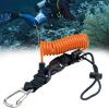 Scuba Diving Lanyard Freediving Lanyard Rope Leash Wristband Rope for Under Water Sports Underwater Paddles Lights, Orange view 2