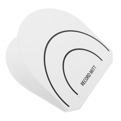 Kisangel Acrylic Anti-Static Vinyl Record Protector Gripper Noise Reduction Dust Protection Mat for Vinyl Cleaning White Record Handling Mitt for Home and DJ Use