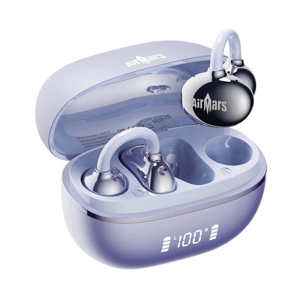 AIRMARS ABO16 Clip On Earbuds, Purple