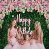 7X5FT Green Leaves Floral Birthday Backdrop Pink Rose Flower Wall Photography Background Women Girls Greenery Leaves Birthday Newborn Baby Shower Party Cake Table Photo Decoration view 3