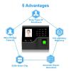 DJCDDM Clocking in Machine, Biometric System Face Recognition Employee Fingerprint Registration Work Time WiFi Access Control Attendance Machine for Employees(Arabic) view 3