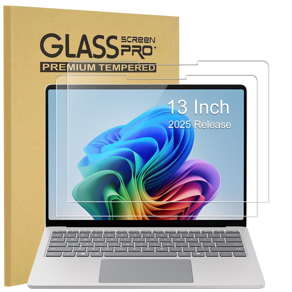 2-Pack Glass Screen Protector for Microsoft Surface Laptop 13-Inch (2025) - Tempered Glass, Anti Scratch, Ultra Clear, Surface Pen Compatible - Note: Not suitable for the Surface Pro 13 series