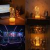 3D Illusion Night Light LED Lamp with Remote Control 16 Color Changing Visual Bedroom Decoration (Moondrop) view 2