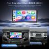 4G+64G Android 15 Car Stereo for Toyota Hilux 2005-2014 with Wireless Carplay Android Auto, 9 Inch 1280 * 720 Touch Screen GPS/WiFi/Bluetooth 5.0/ FM/32EQ/ SWC/Backup Camera view 2