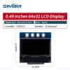 0.49 Inch OLED LCD Module 64 x 32 Point Matrix Monochrome Display Solder Pin IIC Cable view 2